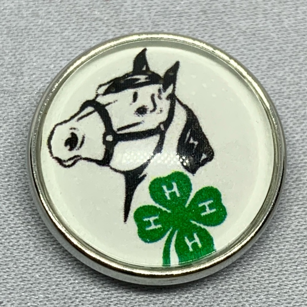 4H Horse - Snap Button Charm